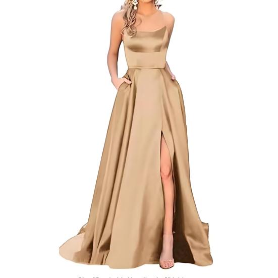 Женское выпускное платье на тонких бретельках без рукавов, вечернее платье макси с открытой спиной и боковыми разрезами, свадебное вечернее платье