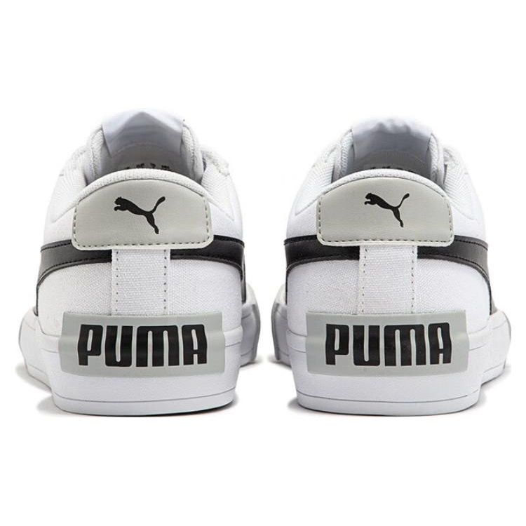 Puma Bari Casual Cv Versatile Comfortable Shock Absorbing Lightweight Breathable Low Top Sneakers Unisex Sneakers White Black 389383-01