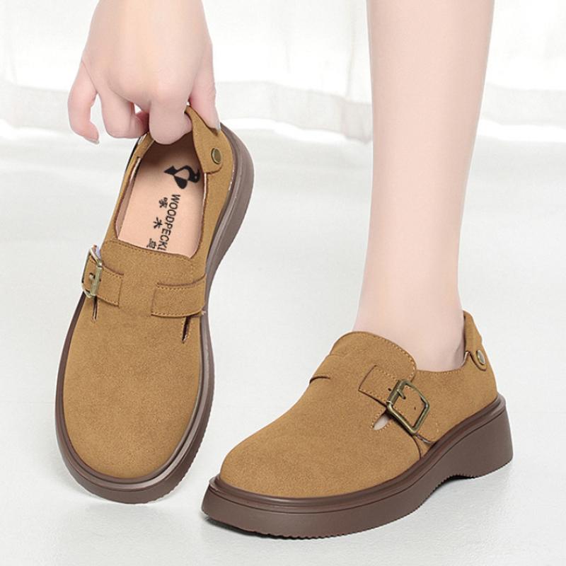 Модные весенне-осенние туфли-клинья, одинарные туфли, из мягкой кожи, удобные, с мягкой подошвой, обувь для женщин среднего и пожилого возраста, бежевые, белые кожаные туфли