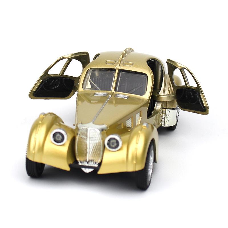 1:28 Vehicle Model Super Classic Pull Back Toy Car Educational Collection Door Open Car Model Gift Children Gift Car for Bugatti