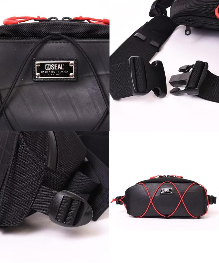 SEAL Elastic Bodybag Waterproof Shoulder Bag for Bag - Bag/Waist Men, Motorcycle/Crossbody (PS-214BK)