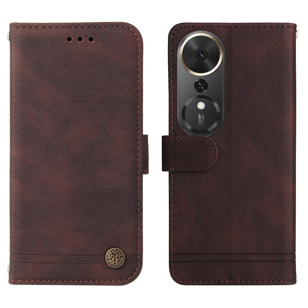 For Honor Play 70 Plus 5G Leather Wallet Cases Skin Touch Phone Cover Stand with Strap