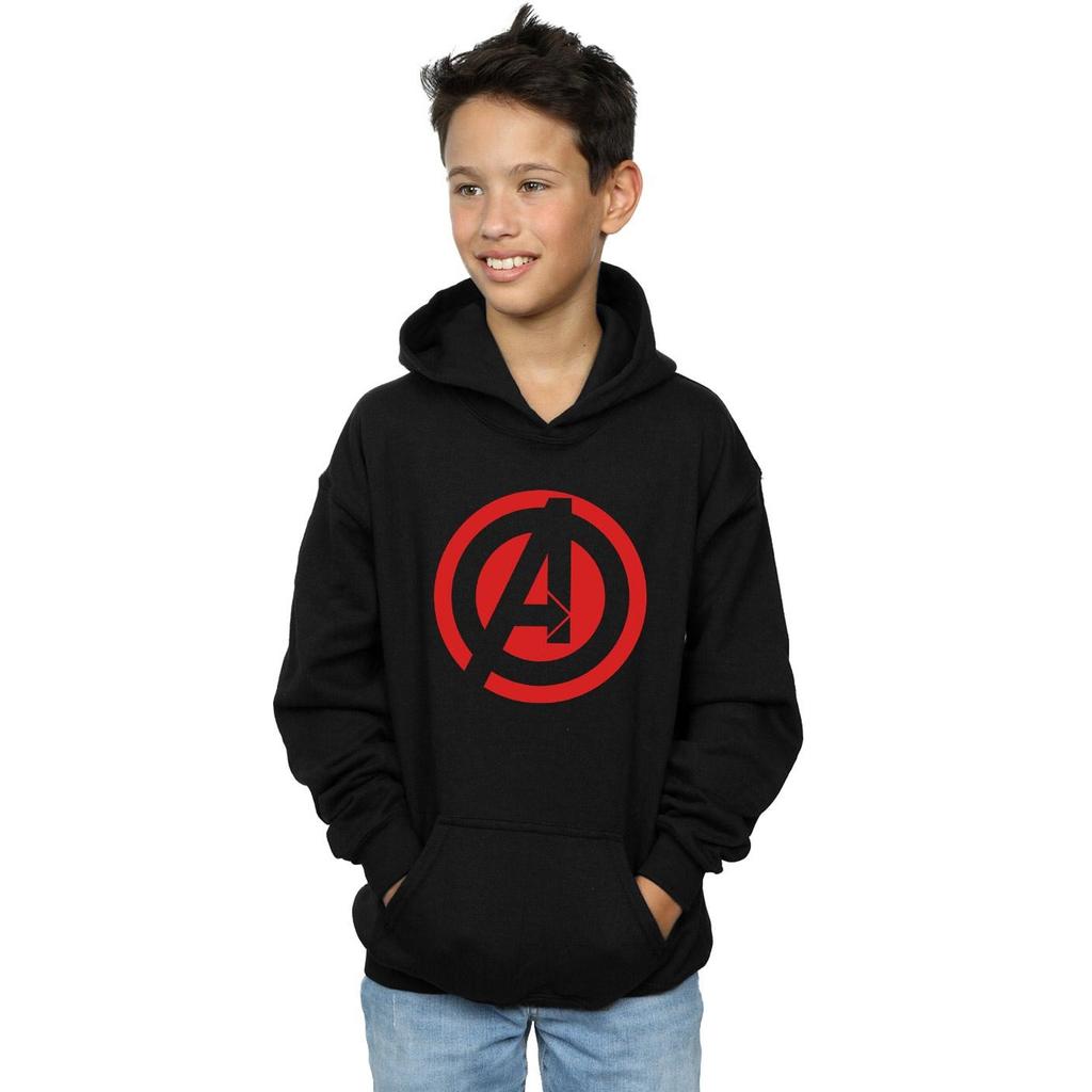 Marvel Boys Avengers Assemble Solid A Logo Hoodie