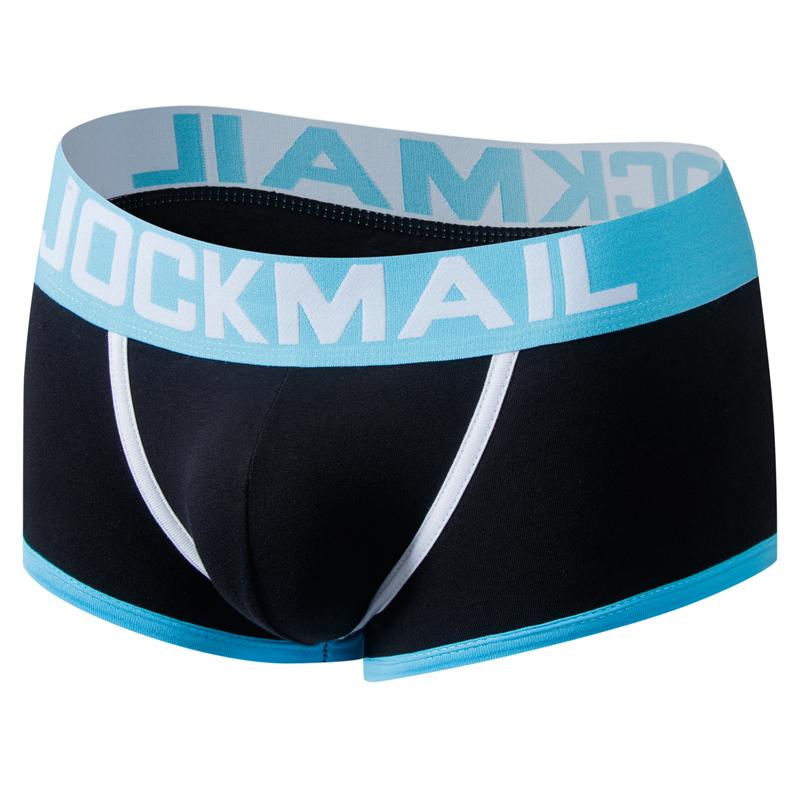 Мужские трусы-боксеры JOCKMAIL с цветными блоками и низкой посадкой, с открытой спиной, дышащие спортивные плавки, трусы