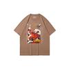 Li Ning Badfive Casual Sports Cartoon Print Loose Short Sleeve T-Shirt Men Tops Gingerbread-Brown AHSQ935-1