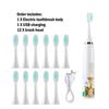 Children Electric Toothbrush Cartoon Kids With Replacement Head Ultrasonic  IPX7 Waterproof Rechargeable Sonic Toothbrush