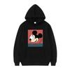 Disney Mickey Mouse Pattern Woman Fleece Casual Loose Black Autumn Tops Clothes Pullovers Ladies Cheap Hoodies Men Sweatshirts