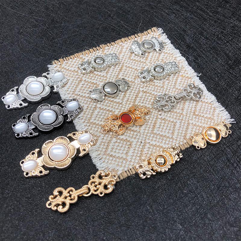 1Pair Sewing Materials Handmade Buckle Apparel Decoration DIY Craft For Cheongsam Exquisite Rhinestone Clothing Accessories
