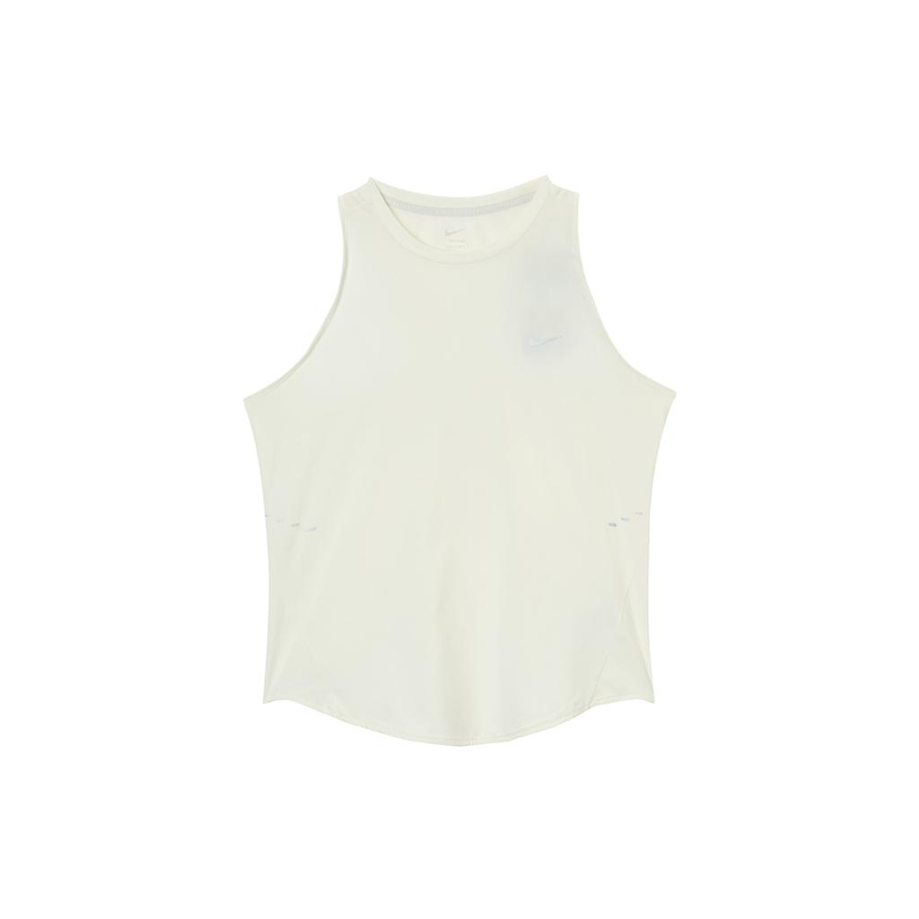 Nike Dri-Fit Swoosh Круглый вырез Приталенный крой Удобный Однотонный Жилет Женские топы Молочно-белый HQ0621133