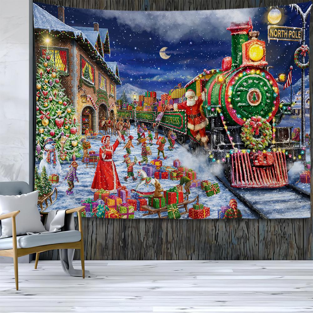 Рождественские гобелены, гобелены, богемные хиппи, украшение комнаты в общежитии, большие тканевые стены, шторы, простыни, пляжные полотенца