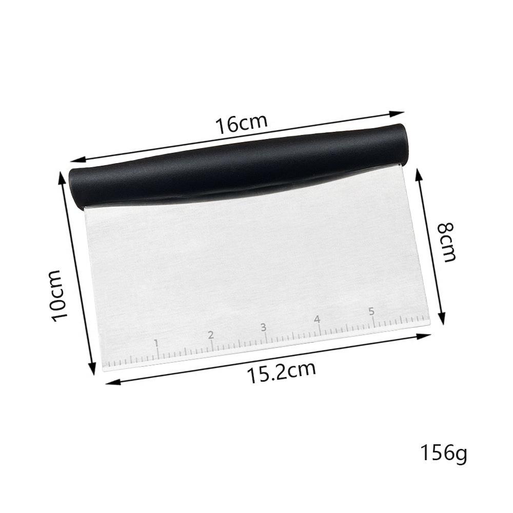 Скребок для теста и печенья из нержавеющей стали, резак для пиццы, измельчитель с мерной шкалой, универсальный нож для сепаратора хлеба для торта, весы