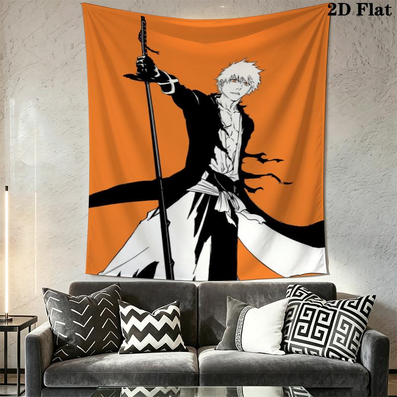 Bleach Wall Tapestry Aesthetic Wall Hanging Printed Fabric Blanket Decorative Tapestries for Bedroom Living Room Home Decor