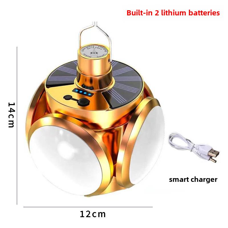 Светодиодный суперяркий уличный светильник на солнечных батареях - энергосберегающая лампа для ночных торговых палаток и кемпинга