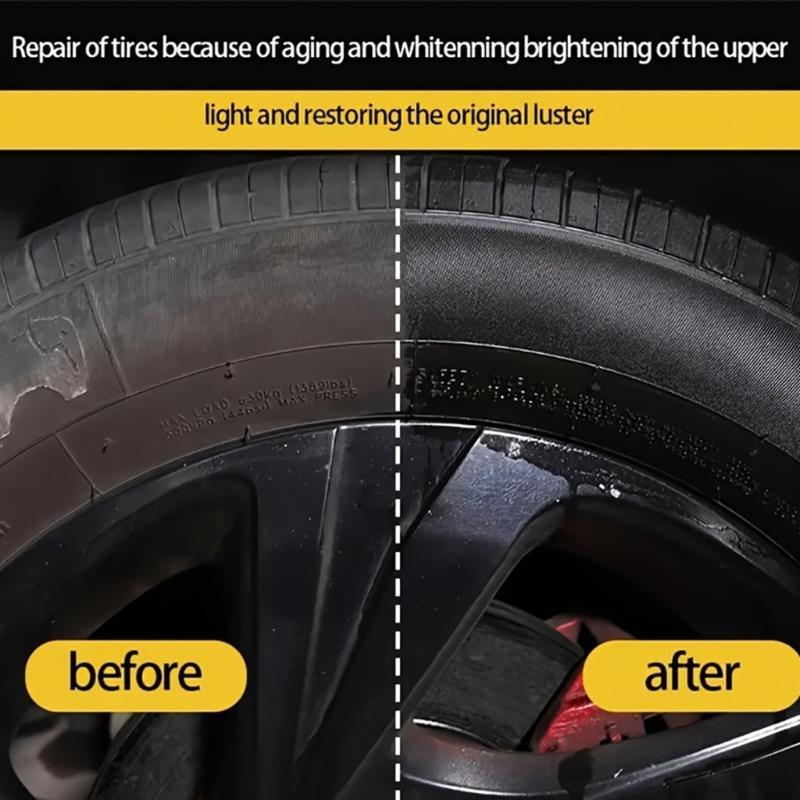 Воск для обновления резины для различных поверхностей 50 г Быстрое нанесение Состав для очистки шин для мотоциклетных шин и ухода за автомобилем