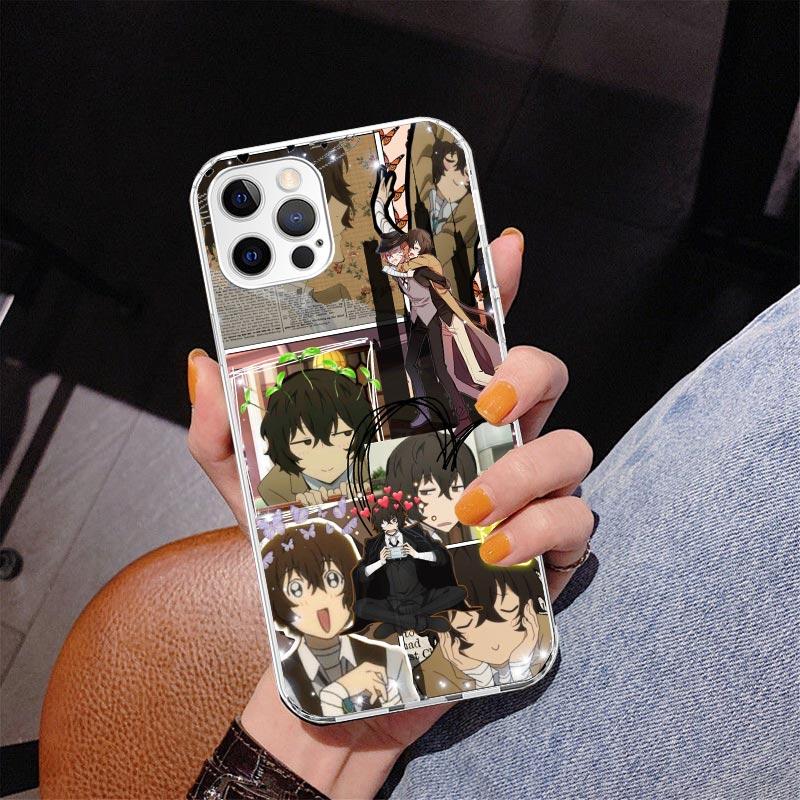 Плакат Bungo Stray Dogs Чехол для телефона с аниме для iPhone 17 Air 16 Pro Max 16E 15 + 14 Plus 11 12 13 Mini 7 8 SE Подарок Печатная обложка Веселый