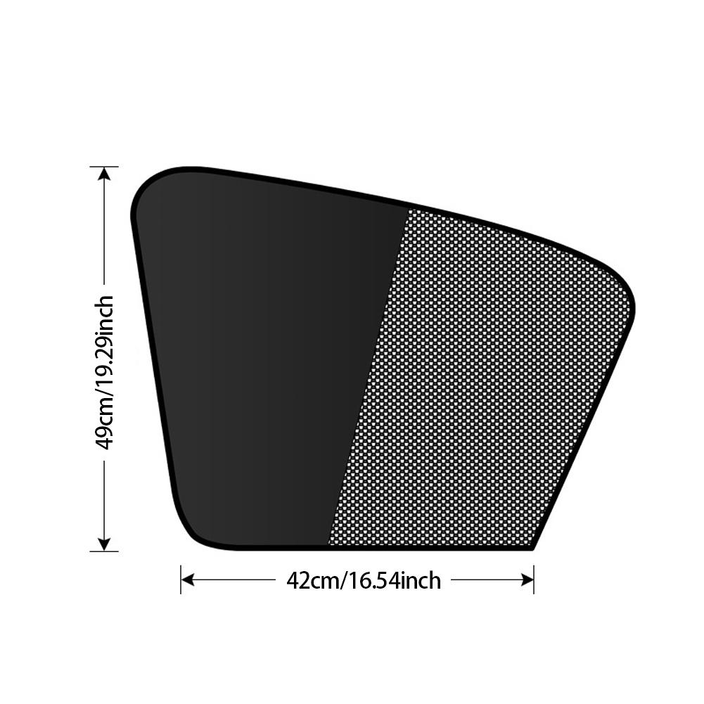 Dual Layer Magnetic Car Sunshades Sun UV Protection for Side Windows Heat Blocking Mesh Sunshade Curtain