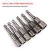 2pcs Nut Driver Bit Hexagon Socket and Shank Quick-release Nut Setter Driver Drill Bit Set
