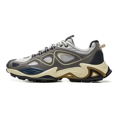 Li Ning Cloud Leopard Светоотражающие Модные Спортивные Нескользящие Амортизирующие Полувысокие Повседневные Кроссовки Унисекс Повседневная Обувь Серо-Синий AZGV069-2