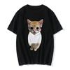 Забавная женская футболка El Gato Meme Sad Crying Cat Munchkin Kitty с 3D принтом, летние футболки в стиле Харадзюку, повседневная модная одежда