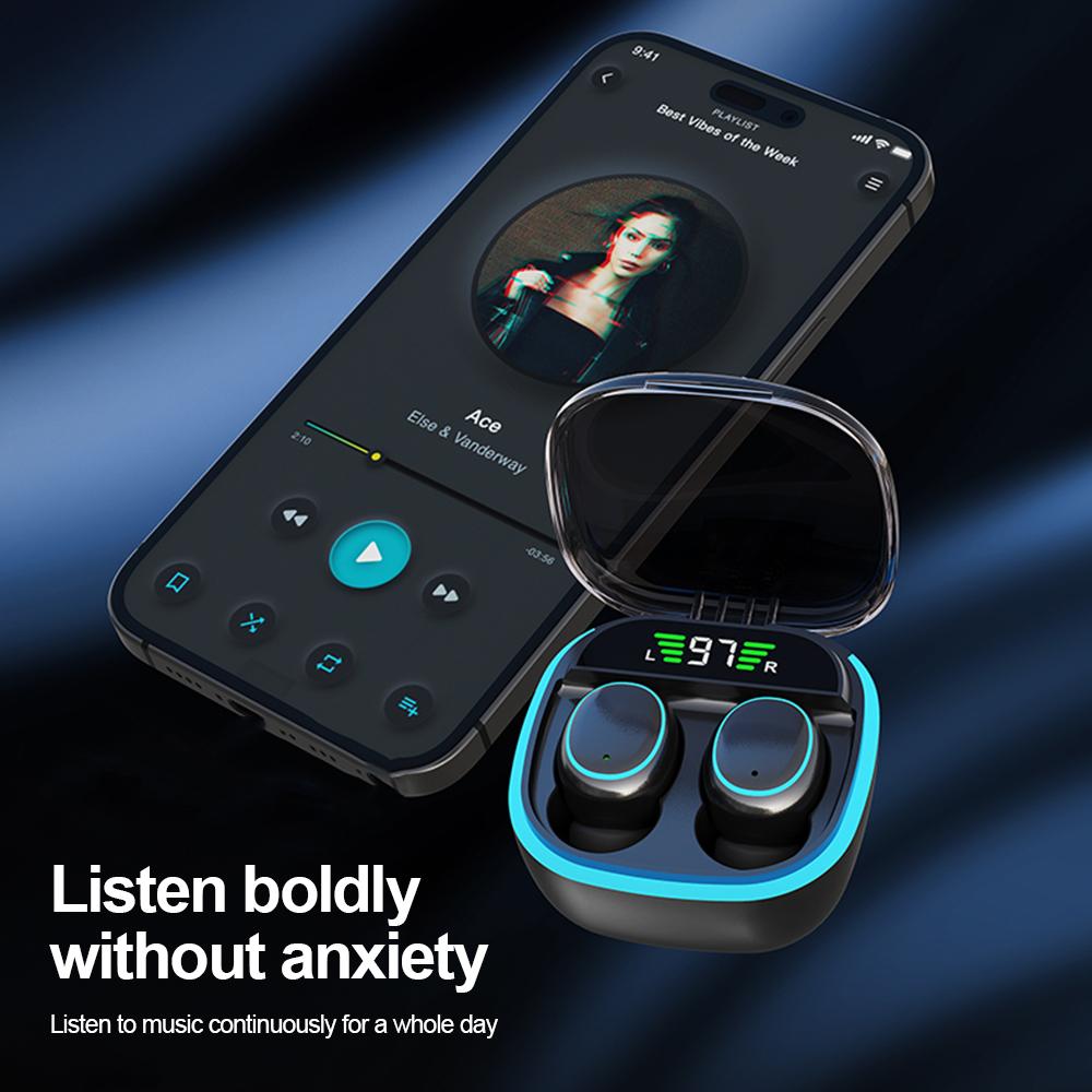 Беспроводная Bluetooth 5.4 Мини-гарнитура маленькие наушники-вкладыши для сна, работы, спорта, невидимые наушники HD HIFI бас-звук качественные наушники