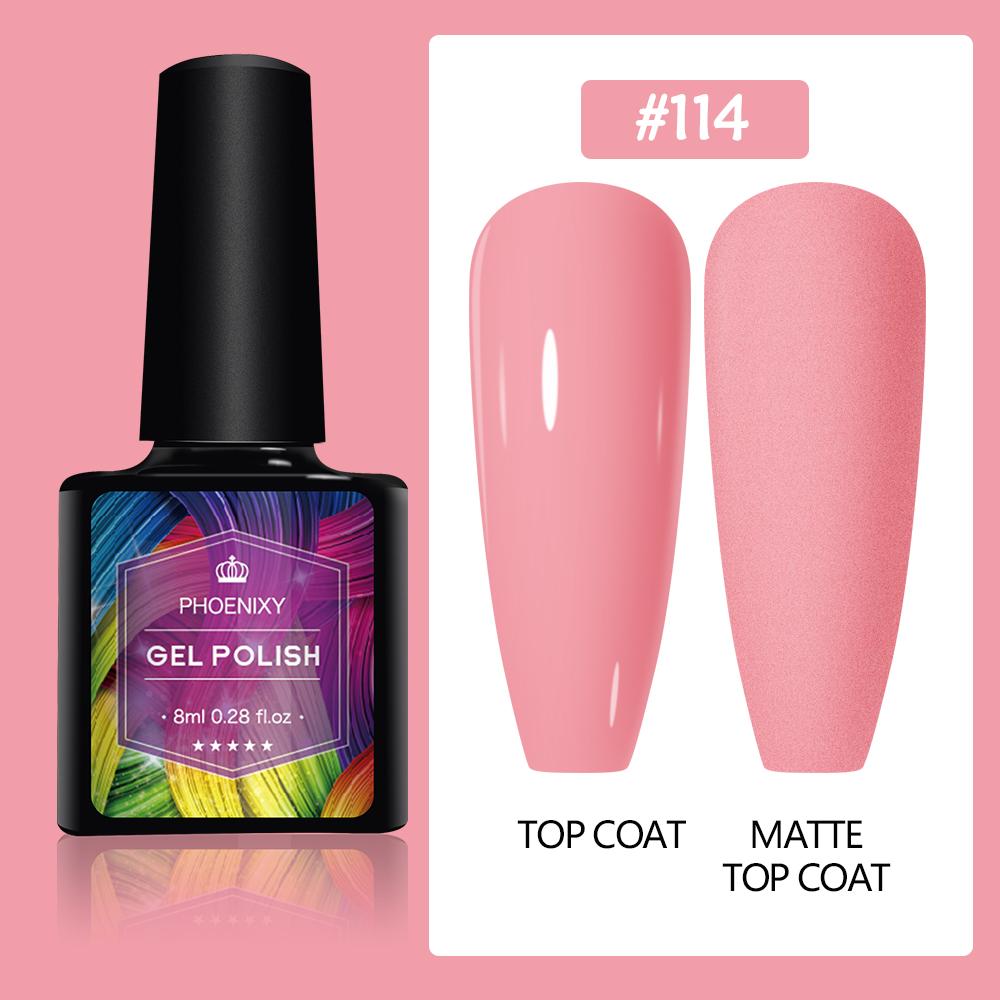 PHOENIXY 8 мл гель-лак для ногтей, полуперманентный гель, блестящий гель, отмачиваемый блестящий стартовый набор, маникюрный набор для маникюрного салона