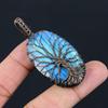 Tree Of Life Labradorite Gemstone Copper Wire Wrapped Handmade Pendant Jewelry For New Year Gift