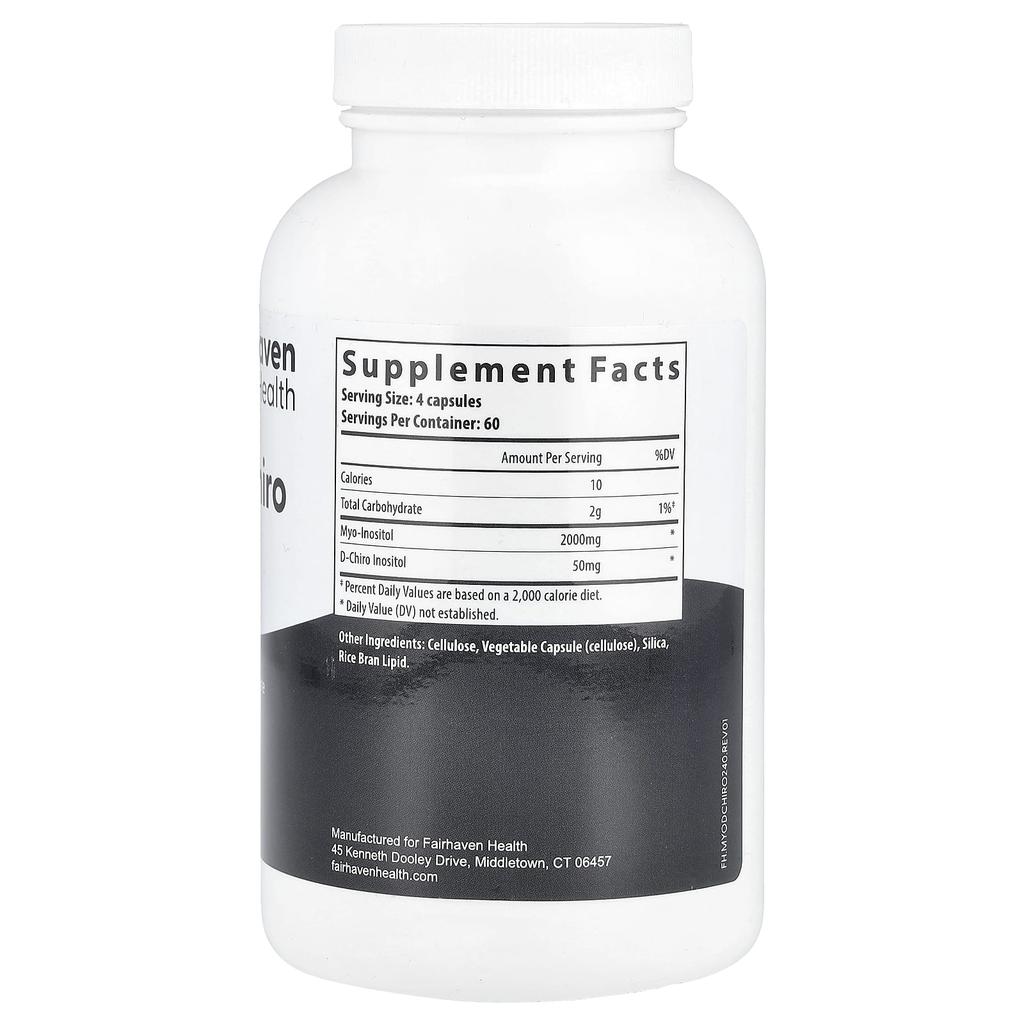 Fairhaven Health Мио + д-Хиро-инозитол, 240 капсул