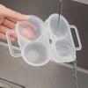2-секционная портативная коробка для хранения яиц для улицы, пластиковый амортизирующий поддон для яиц с защитой от падения для холодильника, кемпинга, пикника, ежедневного использования