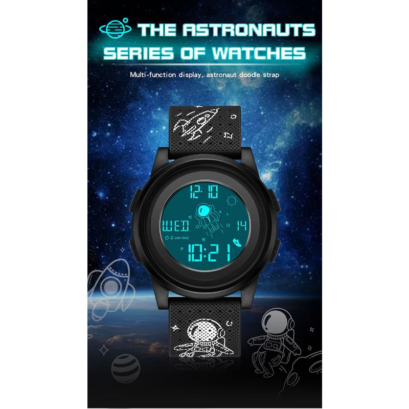 SANDA Новые электронные часы Spaceman, спортивные часы, модные тенденции, мужские и женские студенческие электронные часы, водонепроницаемые часы