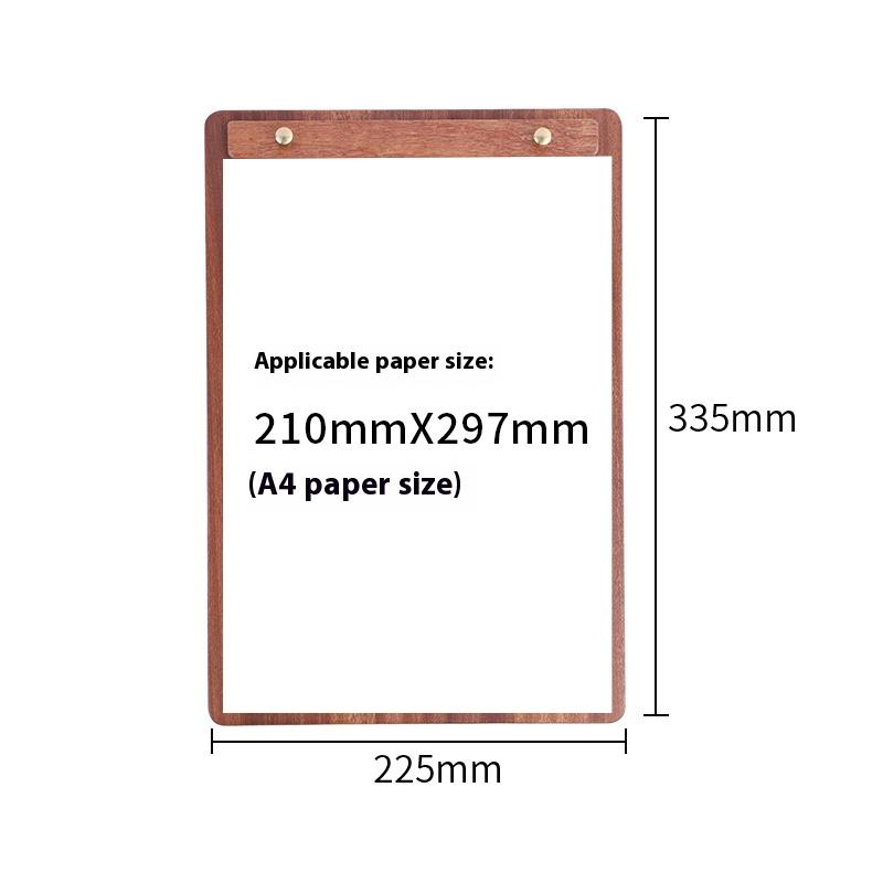 Solid Wood Menu Board Restaurant Wine Order Single Clip Bar Retro Table Card Bill Board Clip Writing Board Clipboard