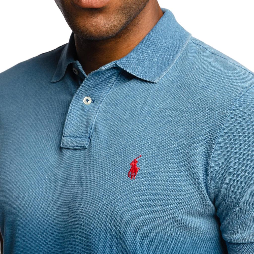 Polo Ralph Lauren Футболка поло с принтом тай-дай, вышивкой логотипа маленькой пони, градиентной стиркой, коротким рукавом, мужская 710800446-001