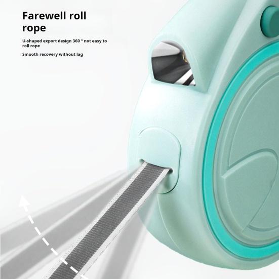 Выдвижной поводок для собак с эргономичной ручкой, пояс для прогулок с защитой от спутывания, фонариком и дозатором пакетов для фекалий для средних и маленьких собак