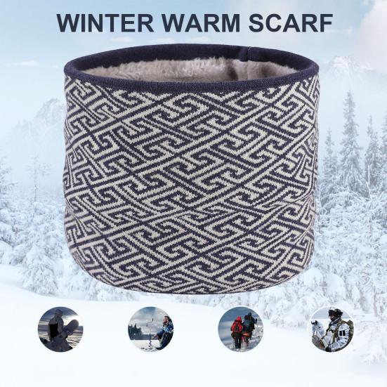 Winter Neck Warmer Women Men Thickened Fleece Lining Scarf Thick Windproof Ski Neck Gaiter