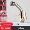 Matte Black Bathroom Basin Faucet Pull Out Spout Rotatable Liftable Body Deck Mounted Hot and Cold Water Mixer Tap