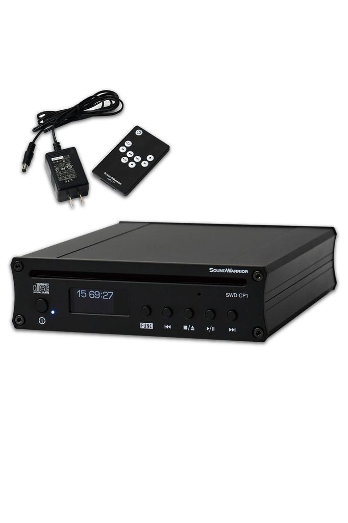 SOUNDWARRIOR High-Performance Compact CD Player with Analog/Coaxial/Optical Outputs, Made In Japan, SWD-CP1-SD