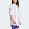 Adidas Originals Oversized Satin Sports Shirt Women Tops White IS4591
