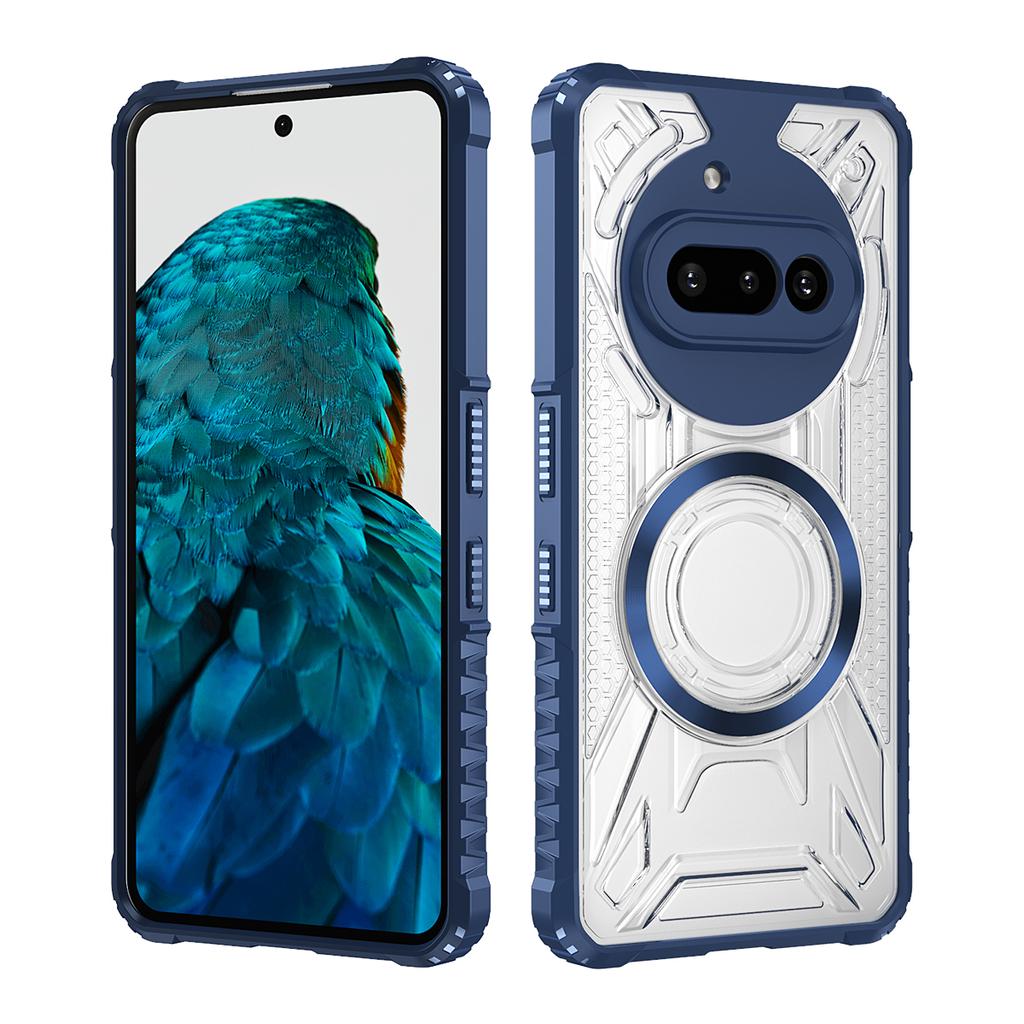 CD Magnetic Design Heavy Duty Hard HD Clear Back Cover For Nothing Phone 3A,Rugger Armor Hard PC TPU Case