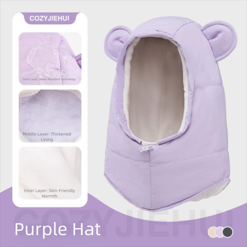 Thickened Kids Winter Hats Windproof Balaclavas Hats Scarf Set  Outdoor