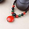 GemChic женское новое этническое керамическое ожерелье с подвеской из бисера и бусинами, винтажная регулируемая цепочка, подарок на день рождения, Рождество