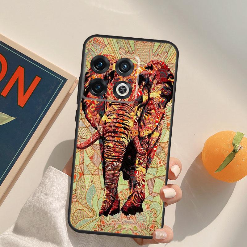 Цветочный tribal чехол со слоном для OnePlus Nord 5 CE 2 3 4 Lite N20 N30 OnePlus 15 13 12 11 13T 10T 10R 12R 13R