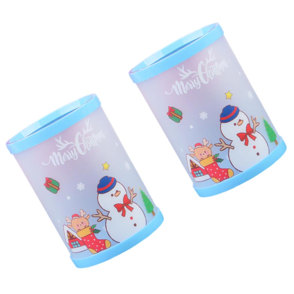 Рождественский держатель для карандашей, декоративный держатель для ручек, контейнер для карандашей, украшение стола для ручек, карандашей, инструментов для макияжа, пульт дистанционного управления