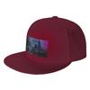 Fashion Post Apocalyptic City   Flat Brim Sun Hat  Baseball Cap Hat