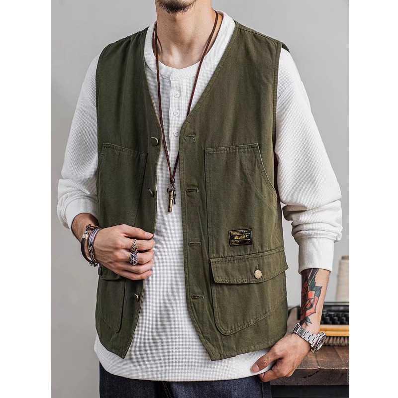 Летний модный многокарманный тактический рабочий жилет