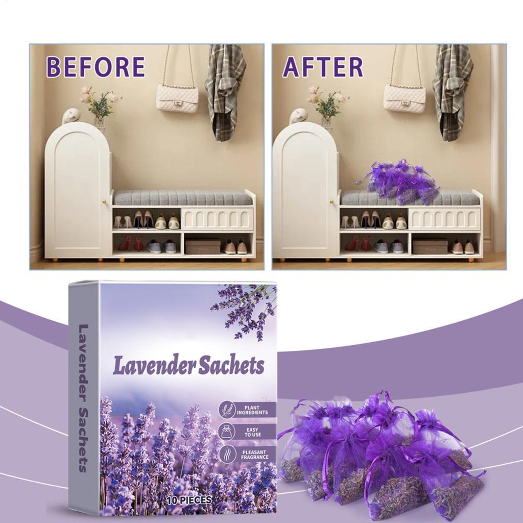 10pcs Lavender Sachet Bag Empty Lavender Pouches Dry Flower Aroma Bags Floral Printing Fragrance Sachets for Relaxing Sleeping