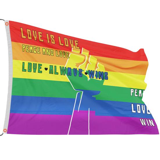90x150cm Tear-resistant Rainbow Flag Digital Printing Great Large Size LGBT Banner