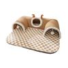 OriginationTek Indoor Cat Cat Tunnel 2 в 1 Cat Bed и Cat Tunnel Большой размер Cat Carpet Подходит для всех кошек и мелких животных Коричневый Bed, игрушка,