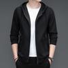 Spring Men's Sweatshirt, Sports Style Solid Color Jacket, Loose Casual Hooded Men's Versatile Cardigan