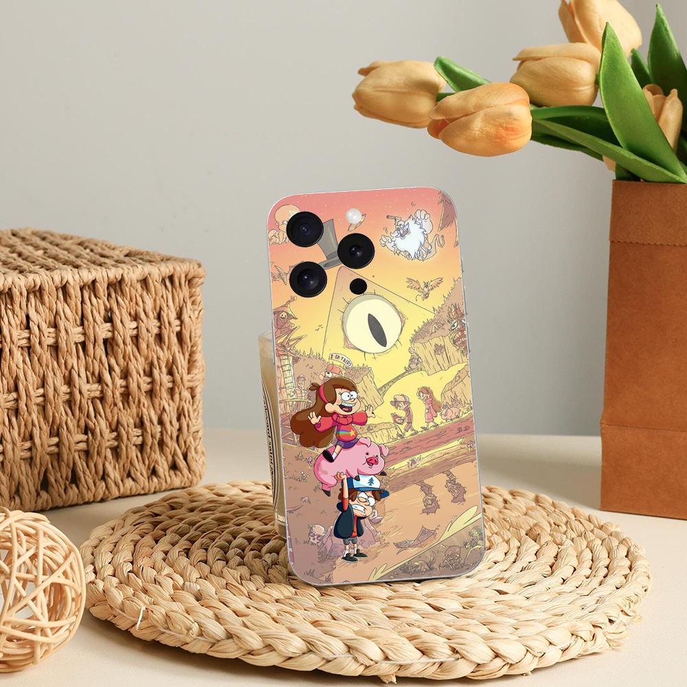 Чехол для телефона Gravity Falls Комикс Аниме Для iPhone 16 15 11 13 14 Pro Max 7 8 Plus X Xr Xs Max Se2020 12mini Прозрачная крышка