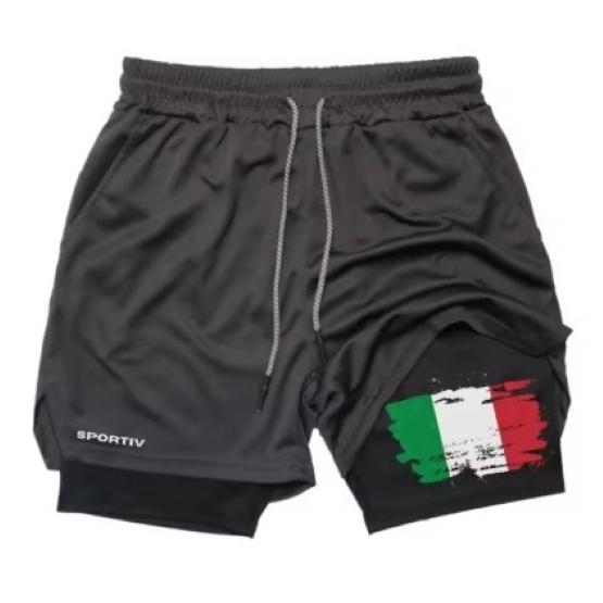 Camouflage Italy Flag Muay Thai Kick Boxing Shorts Men Women Unisex Casual Sportswear Double Layer Quick Dry Training Sport Gym Fitness Workout