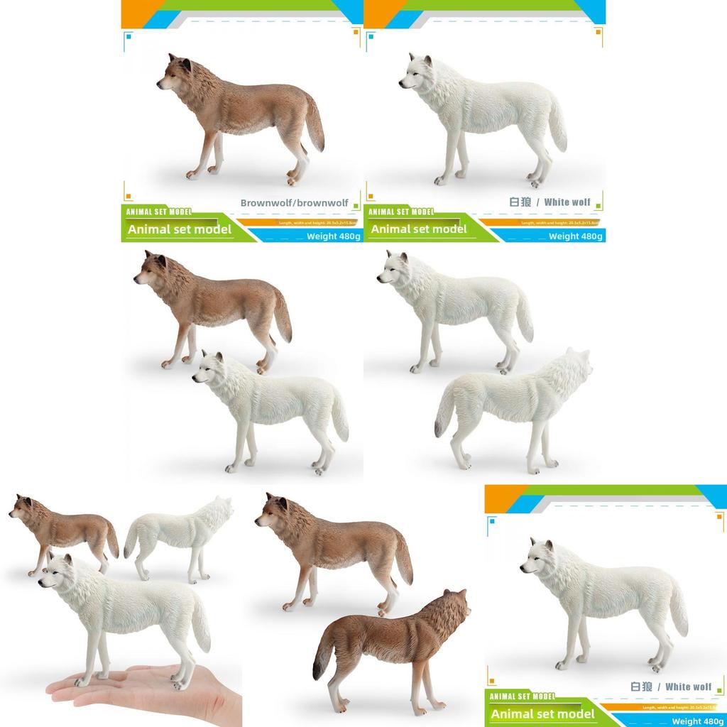 Дикий лесной зверь Волк Модель ПВХ Декор Игрушка Для Детей Обучение И Игра